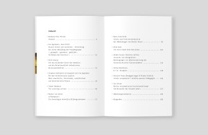 doppelinnenseite, inhaltsverzeichnis