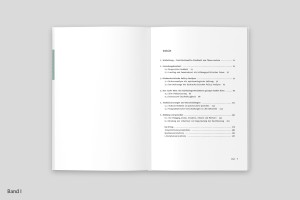 doppelinnenseite – inhaltsverzeichnis von band I