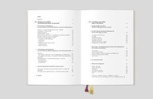 doppelinnenseite, inhaltsverzeichnis