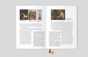 doppelinnenseite, oberer bereich farbabbildungen, darunter fließtext mit fußnoten in marginalspalte (innenliegend)