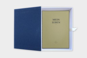 geöffnete buchschachtel, band 3 »Mein Leben – Teil 3«