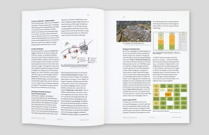 doppelinnenseite, beidseitig 2-spaltiger fließtext mit farbfotos und grafiken