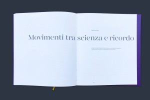 Doppelinnenseite – Textseiten italienisch: Überschrift über beide Seiten, rechts: Leadtext
