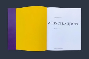 Doppelinnenseite: gelbes Vorsatzpapier, rechts: Schmutztitel