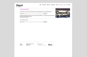 Depot Website Newsletter-Anmeldung