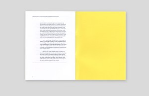 Innenseite einer Broschüre des Portfolios von Elisabeth Sattler, Professorin für Kunst- und Kulturpädagogik.