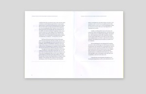 Innenseite einer Broschüre des Portfolios von Elisabeth Sattler, Professorin für Kunst- und Kulturpädagogik.