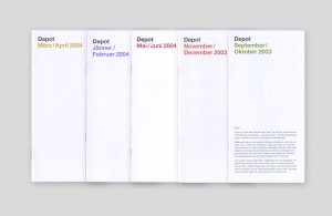 Foldergestaltung für den Verein Depot 2003/04