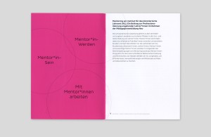 Broschüre »Mentoring am Institut für das künstlerische Lehramt (IKL)« Innenseite Cover, erste Kernseite: Einleitung
