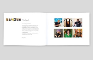 innenseiten des katalogs different eyes #2, links biografie von peter bosch, rechts fotoserie von peter bosch