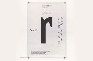 Type-specimen-plakat von susanne ölz zur schrift base 12 von Zuzana Licko