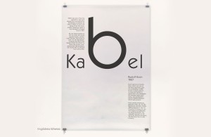 Type-specimen-plakat von magdalena schwarz zur schrift kabel von rudolf koch