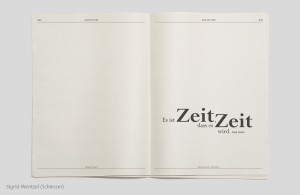 Beispiel aus der Lehre Typografie & Layout I: Typo-Zeitung »Just my Type*« aus dem BA-Studium »Gestaltung im Kontext« an der Akademie der bildenden Künste Wien – Sigrid Wentzel (Schiesser)