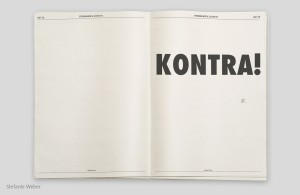 Typo-Zeitung »Kontrast« aus dem BA-Studium »Gestaltung im Kontext« an der Akademie der bildenden Künste Wien – Stefanie Weber