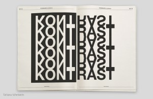 Typo-Zeitung »Kontrast« aus dem BA-Studium »Gestaltung im Kontext« an der Akademie der bildenden Künste Wien – Tatiana Scheiwein