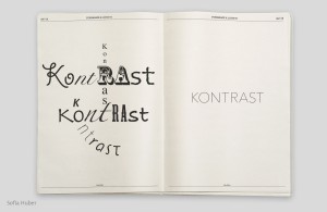 Typo-Zeitung »Kontrast« aus dem BA-Studium »Gestaltung im Kontext« an der Akademie der bildenden Künste Wien – Sofia Huber
