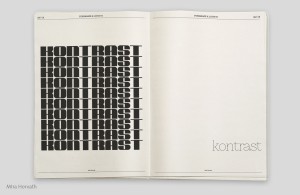 Typo-Zeitung »Kontrast« aus dem BA-Studium »Gestaltung im Kontext« an der Akademie der bildenden Künste Wien – Mira Horvath