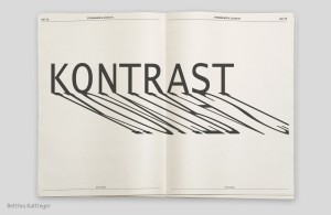 Typo-Zeitung »Kontrast« aus dem BA-Studium »Gestaltung im Kontext« an der Akademie der bildenden Künste Wien – Bettina Kattinger