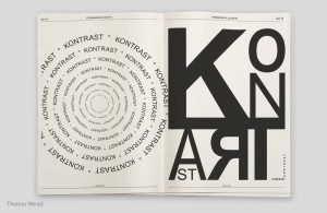 Typo-Zeitung »Kontrast« aus dem BA-Studium »Gestaltung im Kontext« an der Akademie der bildenden Künste Wien – Thomas Wenzl