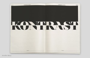 Typo-Zeitung »Kontrast« aus dem BA-Studium »Gestaltung im Kontext« an der Akademie der bildenden Künste Wien – Jennifer Mory