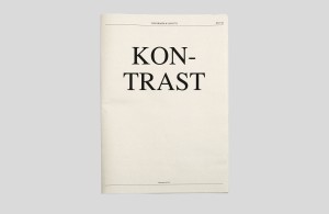 Cover der Typo-Zeitung »Kontrast« aus dem BA-Studium »Gestaltung im Kontext« an der Akademie der bildenden Künste Wien
