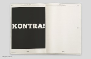 Typo-Zeitung »Kontrast« aus dem BA-Studium »Gestaltung im Kontext« an der Akademie der bildenden Künste Wien – Stefanie Weber