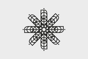 Musterdetail aus dem aus Buchstaben zusammengesetzten Logo „Dialog“