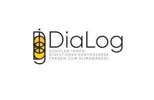 Logoentwurf für das Projekt »DiaLog – Schüler·innen diskutieren kontroverse Fragen zum Klimawandel«