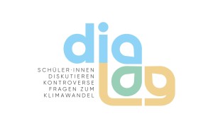 Logoentwurf für das Projekt »DiaLog – Schüler·innen diskutieren kontroverse Fragen zum Klimawandel«