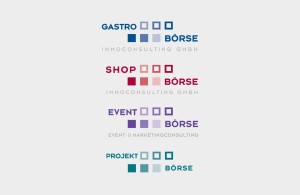 Logo für die Gastrobörse – und weiter als Logoserie für die Shopbörse, Eventbörse und Projektbörse