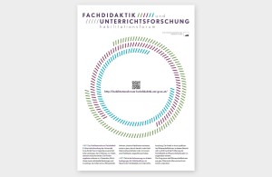 Plakat für das Habilitationsforum Fachdidaktik und Unterrichtsforschung an der Uni Graz entsprechend dem CI