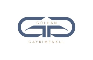 Logo für Gülhan Gayrimenkul (Immobilienvermittlung/-verwaltung/-makler) blau mit gold