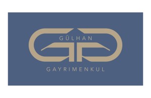 Logo für Gülhan Gayrimenkul (Immobilienvermittlung/-verwaltung/-makler) visitenkarten blauer hintergrund mit gold