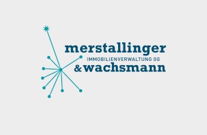Logodesign für die Immobilienverwaltung Merstallinger & Wachsmann in Wien