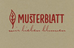 »Musterblatt – wir lieben blumen« Namensvorschlag und Logoentwurf für Flowershop