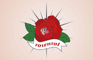 Logo für rosenrot-Flowershop am Wiener Hauptbahnhof